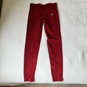 Gymshark Adapt Fleck Seamless Leggings - Mineral Red S
